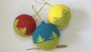 Bolas de Navidad a crochet