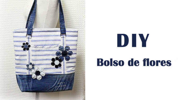 DIY Bolso con flores reciclado