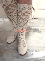Botas altas a crochet