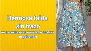 Falda con volantes de 3 capas