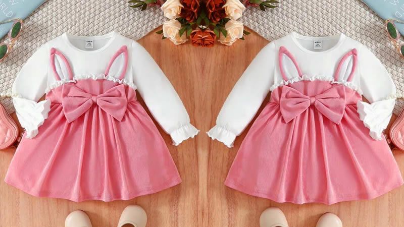Vestido estilo conejito para niña