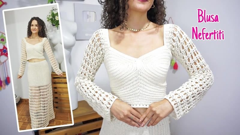 Blusa y falda Nefertiti a crochet