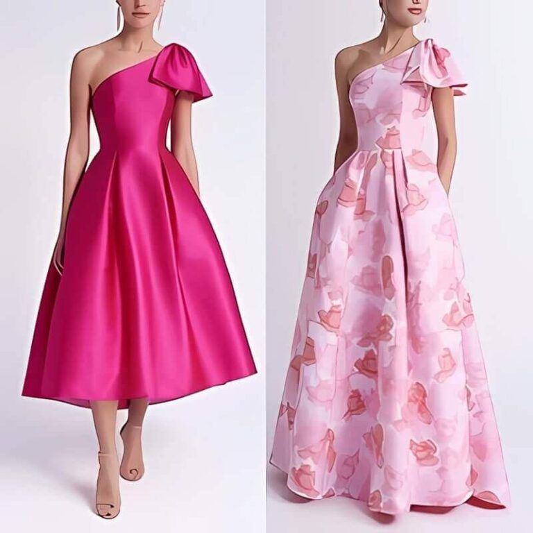 Vestido de fiesta de un solo hombro