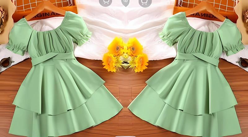 Vestido mangas abullonadas