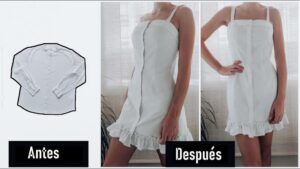 Vestido veraniego reciclando una camisa