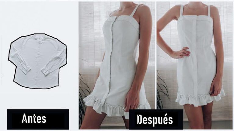 Vestido veraniego reciclando una camisa