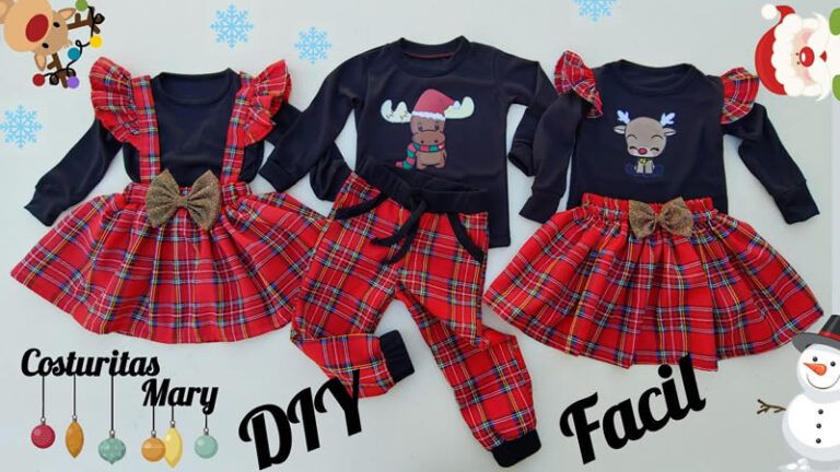 DIY conjunto navideño para niña