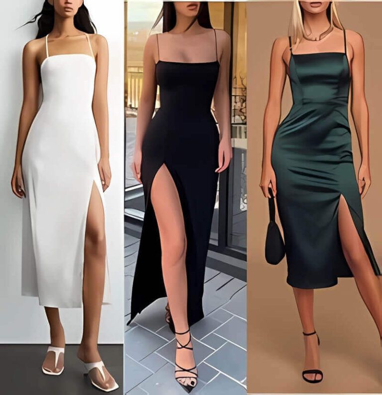 Vestido de fiesta largo de tubo