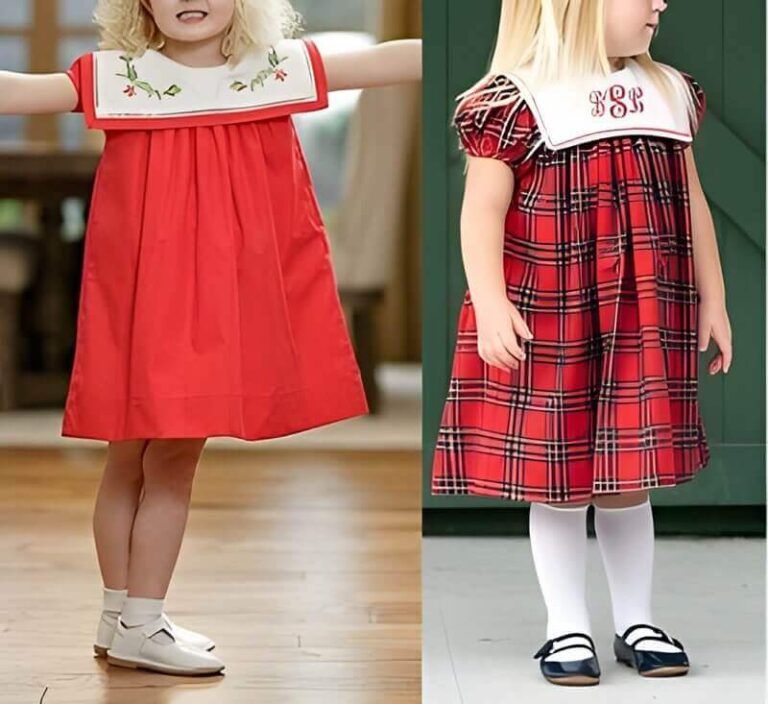 Vestido con cuello peregrino