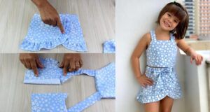 Conjunto top y falda cruzada