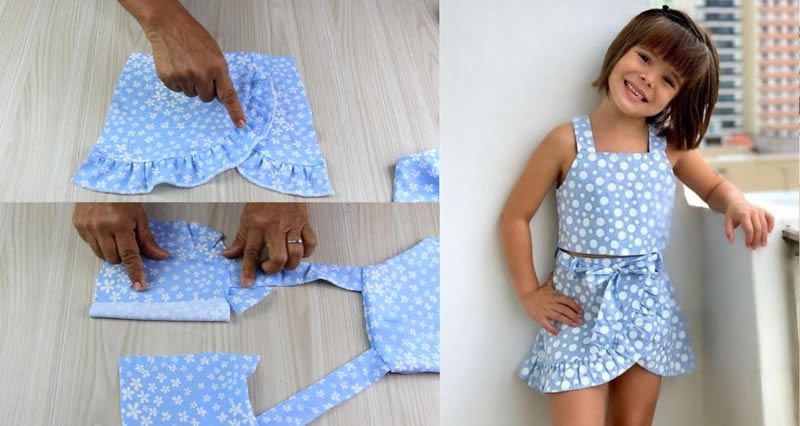 Conjunto top y falda cruzada