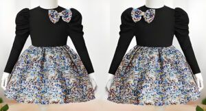 Vestido manga Gigot