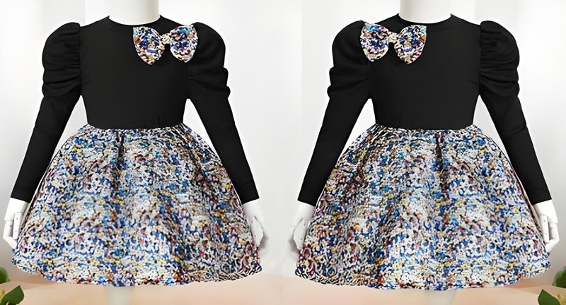 Vestido manga Gigot