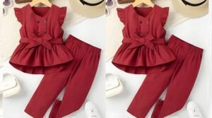 Blusa y pantalón Palazzo para niña