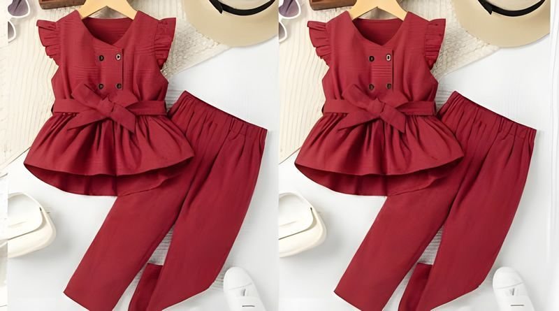 Blusa y pantalón Palazzo para niña