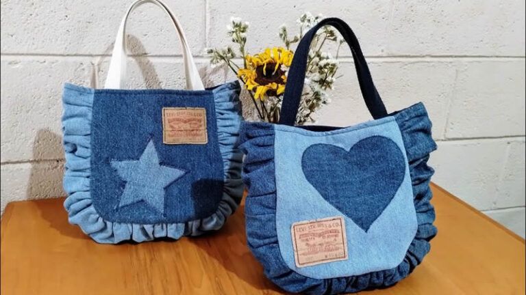 Bolso con jeans reciclados