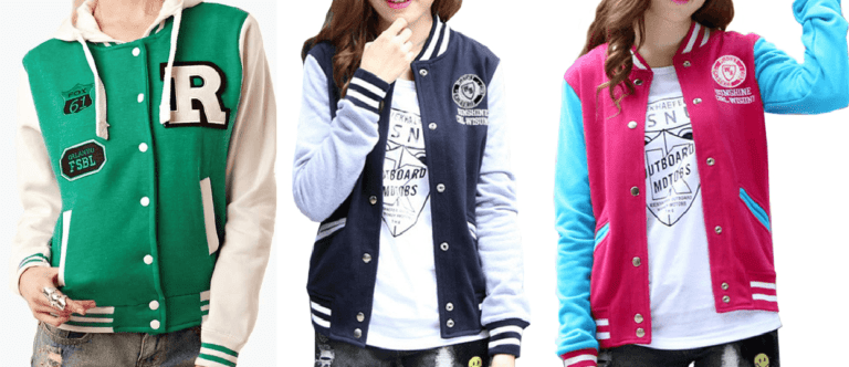 Chaqueta universitaria para chicas