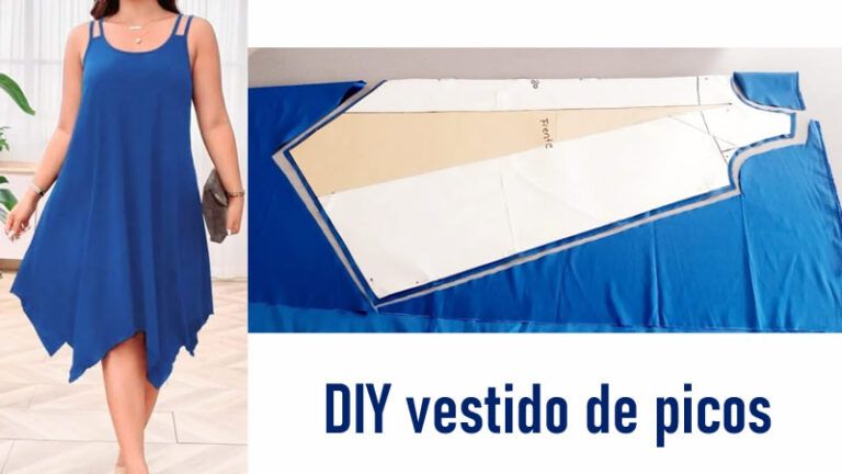 Vestido de picos con tirantes