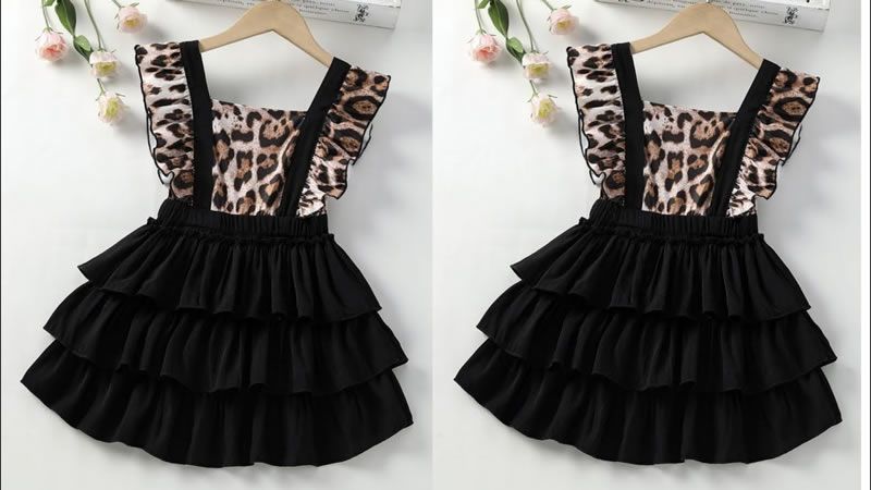 Vestido estilo falda peto para niña
