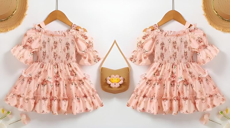 Vestido niña de cuerpo fruncido