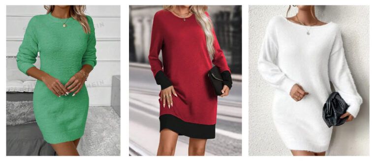 Vestido de entretiempo hombros desplazados