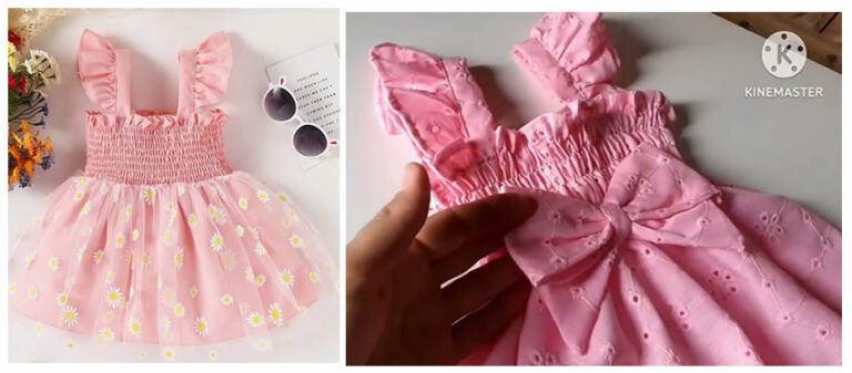 Vestido infantil fruncido y volante en tirantes