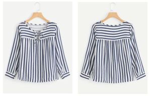 Blusa de mujer con canesú
