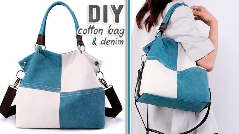 Bolso de tela mezclilla