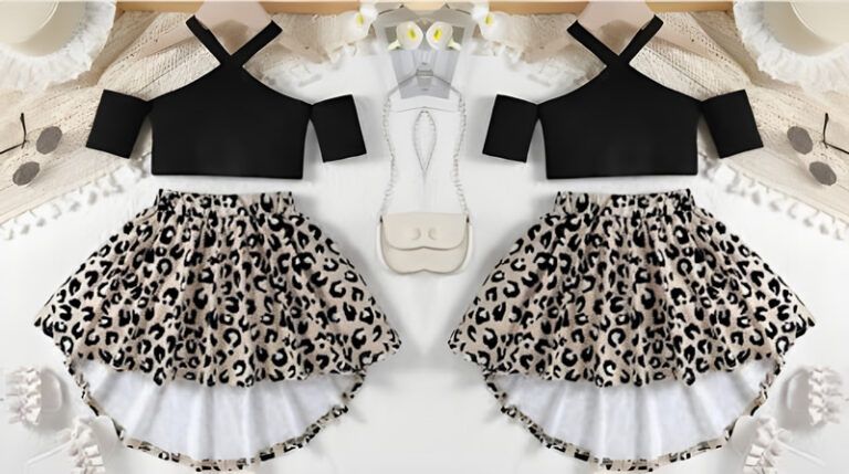 Conjunto Top con falda corte asimétrico