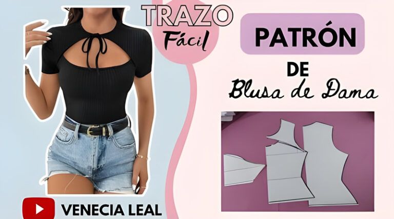 Patrón Blusa con abertura entre escote y cuello