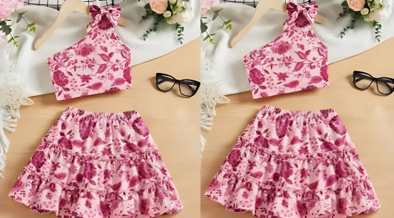 Top y falda para niñas conjunto