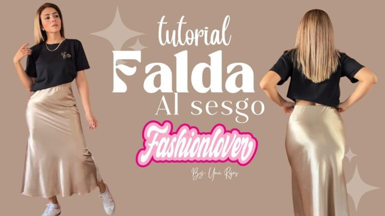 Falda al sesgo o bies para mujer