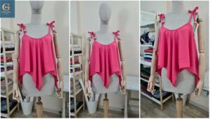 Top blusa con tirantes y acampanada