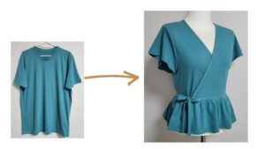 Camiseta en blusa cruzada