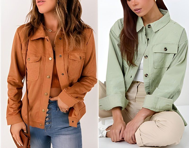 chaqueta con botones patrón