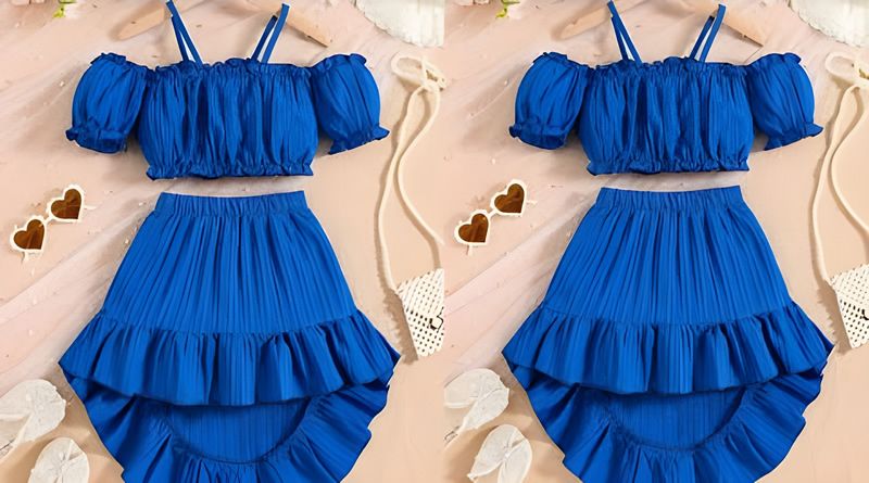 Conjunto top y falda niña