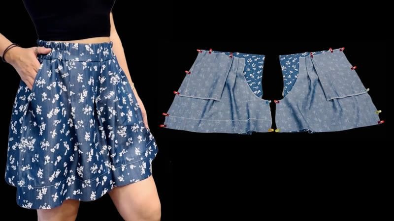 Falda pantalón corto fácil