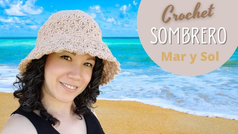 Sombrero a crochet verano Mar y Sol