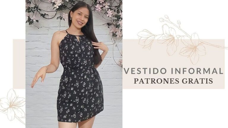 Vestido cruzado con escote halter