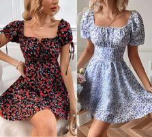 Vestido gitana escote cuadrado