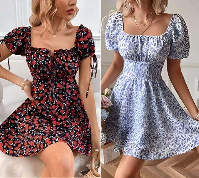 Vestido gitana escote cuadrado