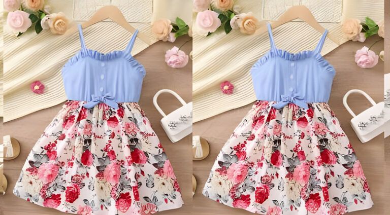 Vestido de tirantes con dos telas