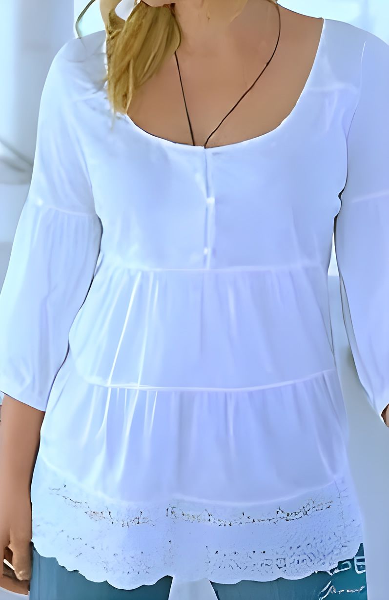Blusa estilo imperio con botones