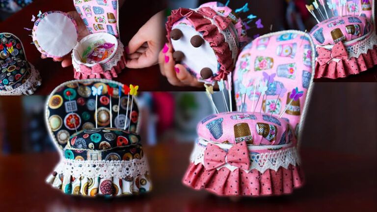 Alfiletero en forma de sofá