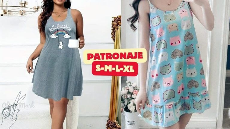 Bata pijama patrones en varias tallas