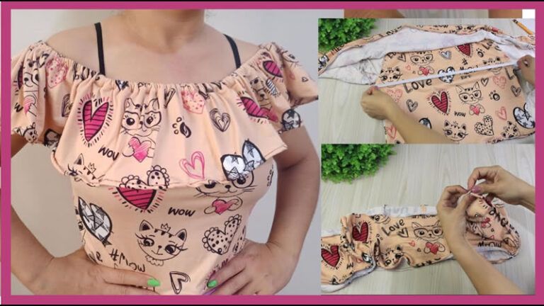 Blusa campesina cuello barco con volantes