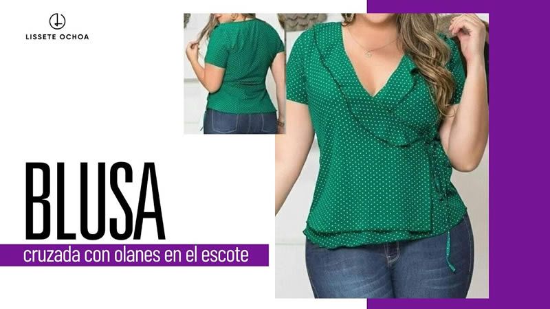 Blusa con escote cruzado