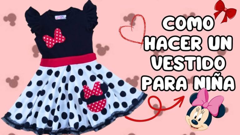 Vestido infantil estilo Minie Mouse