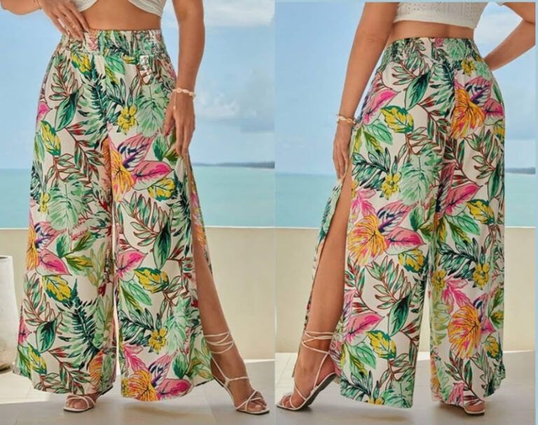 Pantalones Palazzo con abertura a los lados