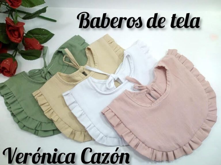Baberos de tela con volantes